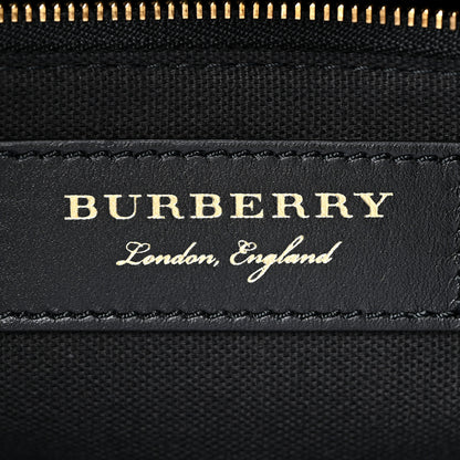 Burberry Smooth Calfskin Riveted Medium Banner Tote Black 7 of 11