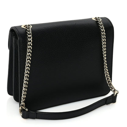 Gucci Dollar Calfskin Small Interlocking G Shoulder Bag Black 2 of 8