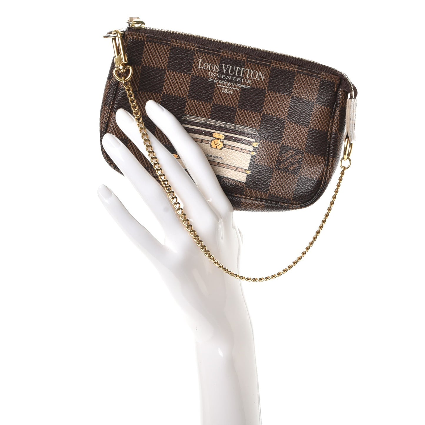 Damier Ebene Trunks and Locks Mini Pochette Accessories