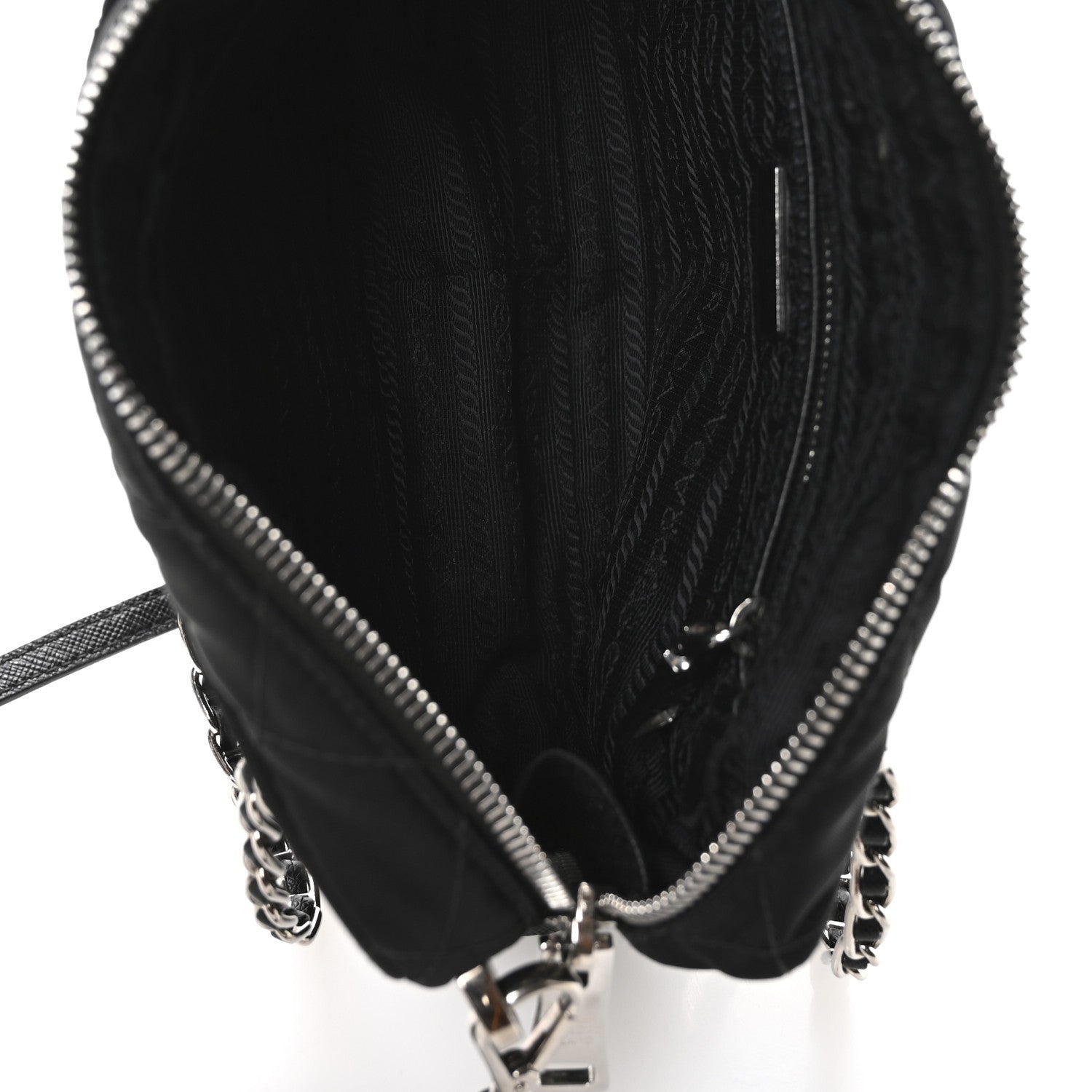 Prada Nylon Tessuto Impuntu Quilted Bandoliera Crossbody Bag Black 5 of 7