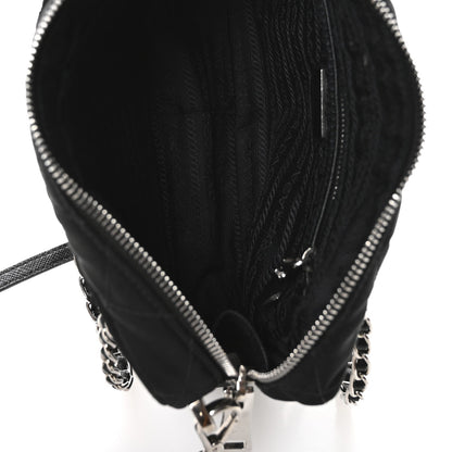 Prada Nylon Tessuto Impuntu Quilted Bandoliera Crossbody Bag Black 5 of 7