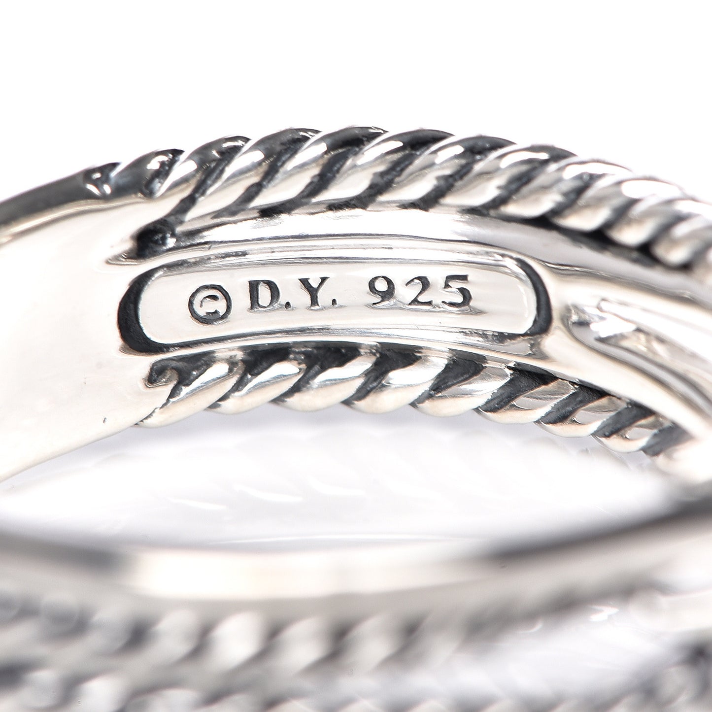 Sterling Silver Diamond X Crossover Ring 54 6.75