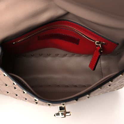 Valentino Garavani Lambskin Medium Rockstud Spike Shoulder Bag Poudre 5 of 9
