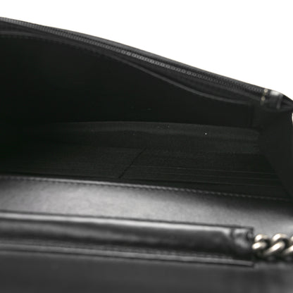 Chanel Caviar Quilted Boy Wallet On Chain WOC Black 5 of 11