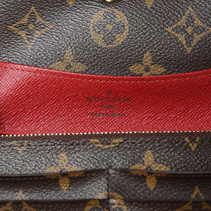 Louis Vuitton Monogram Emilie Wallet Red 6 of 8