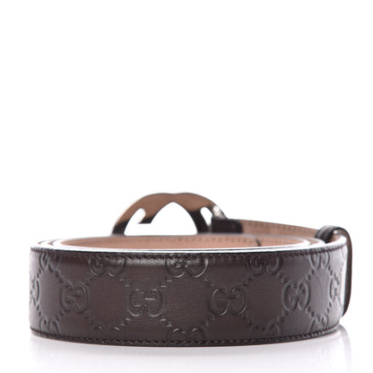 Gucci Guccissima Interlocking G Belt 110 44 Dark Brown 3 of 10