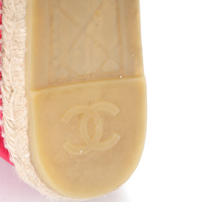 Chanel Lambskin CC Espadrilles 39 Red 8 of 10