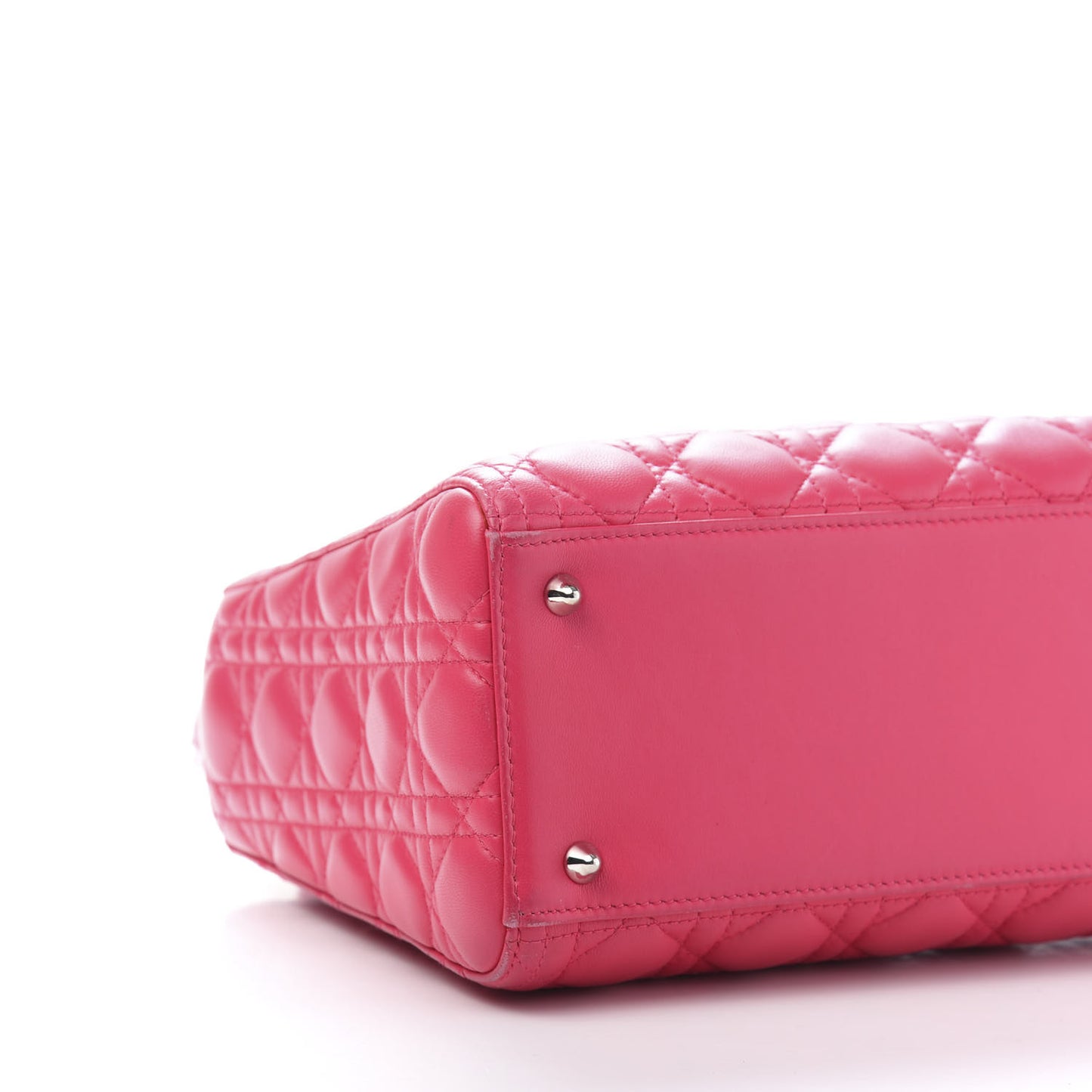 Lambskin Cannage Medium Lady Dior Fuchsia