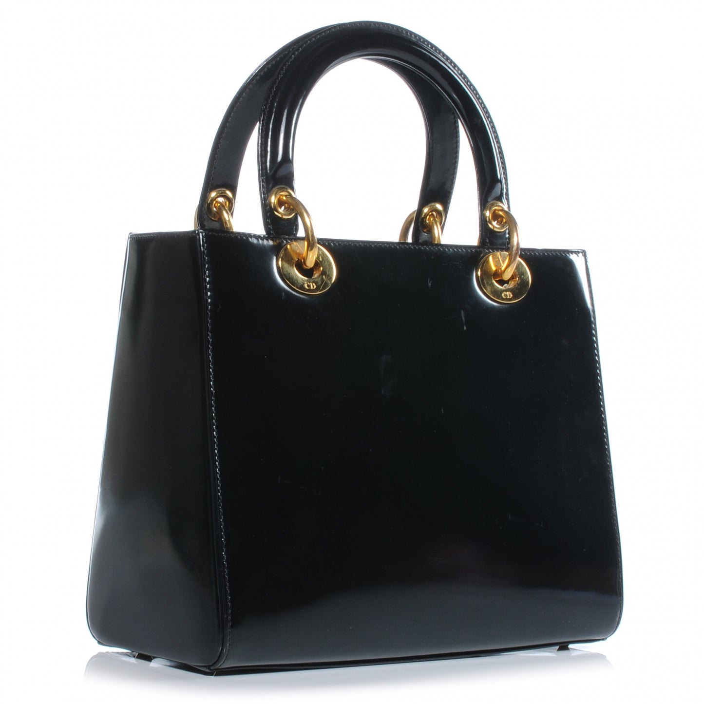 Patent Medium Lady Dior Black