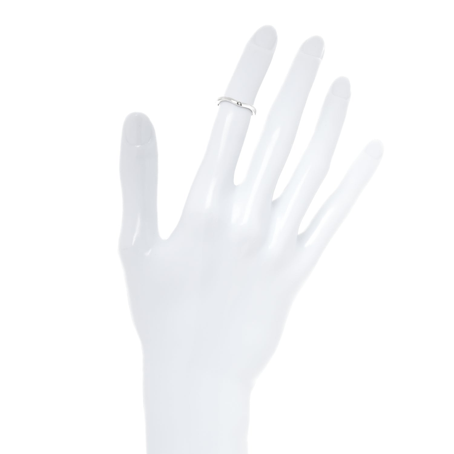 Cartier Platinum 3 Diamond Ballerine Wedding Band Ring 48 4.5 2 of 6