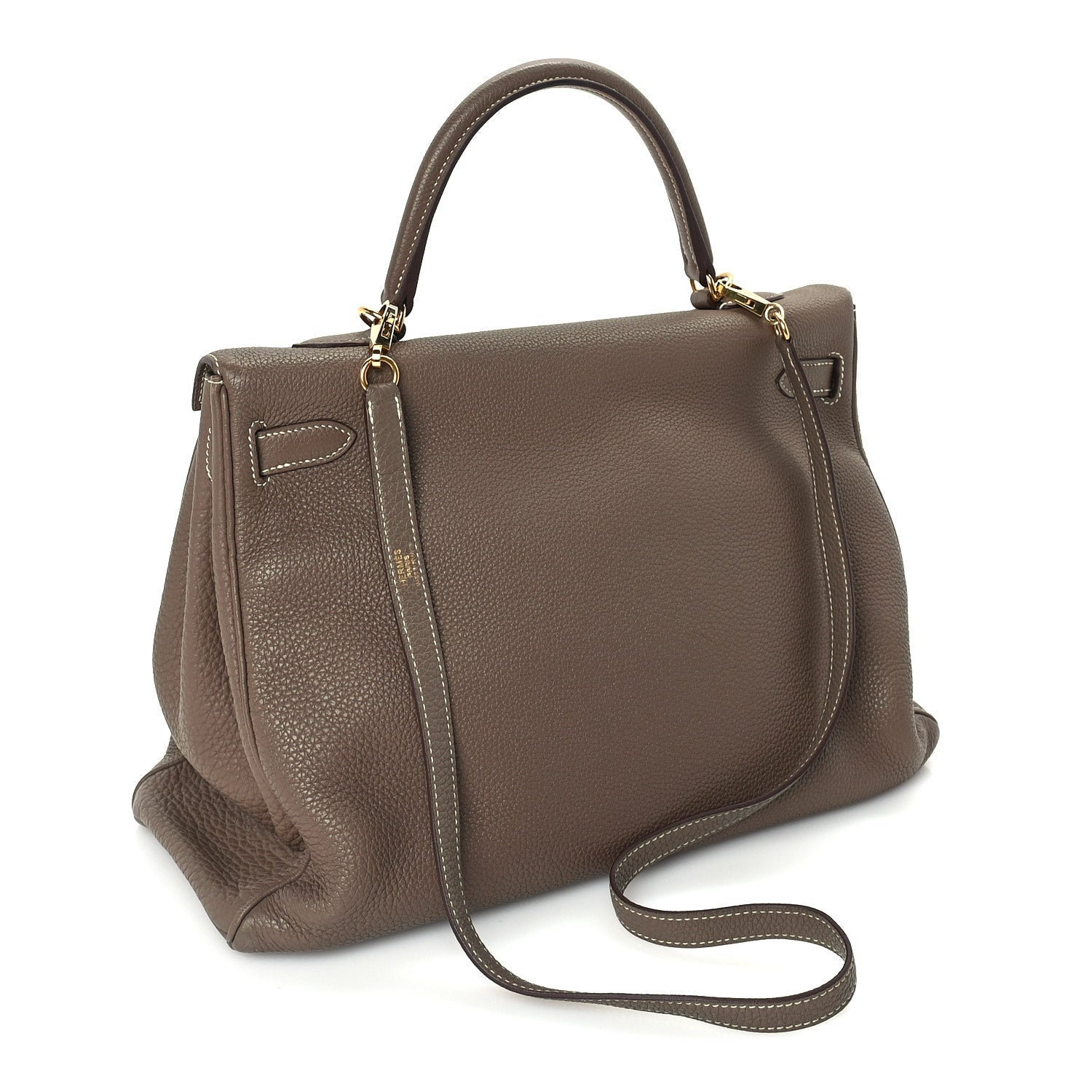 Hermes Togo Kelly Retourne 35 Etoupe 2 of 9