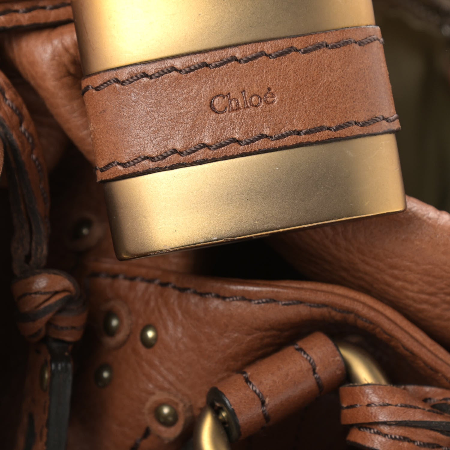 Chloe Calfskin Paddington Satchel Tan 8 of 13