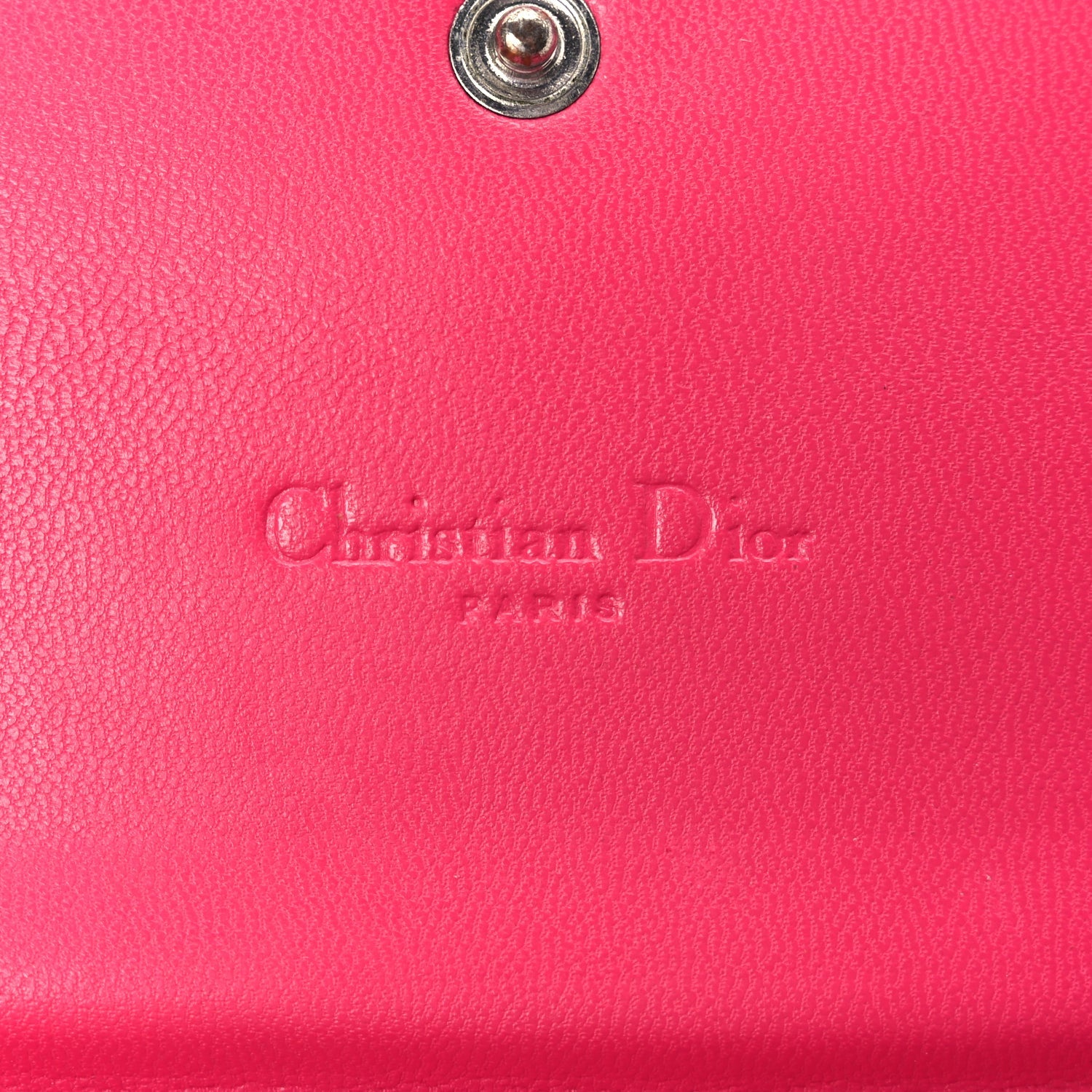 Christian Dior Patent Cannage Rendez-vous Chain Wallet Fuchsia 5 of 8