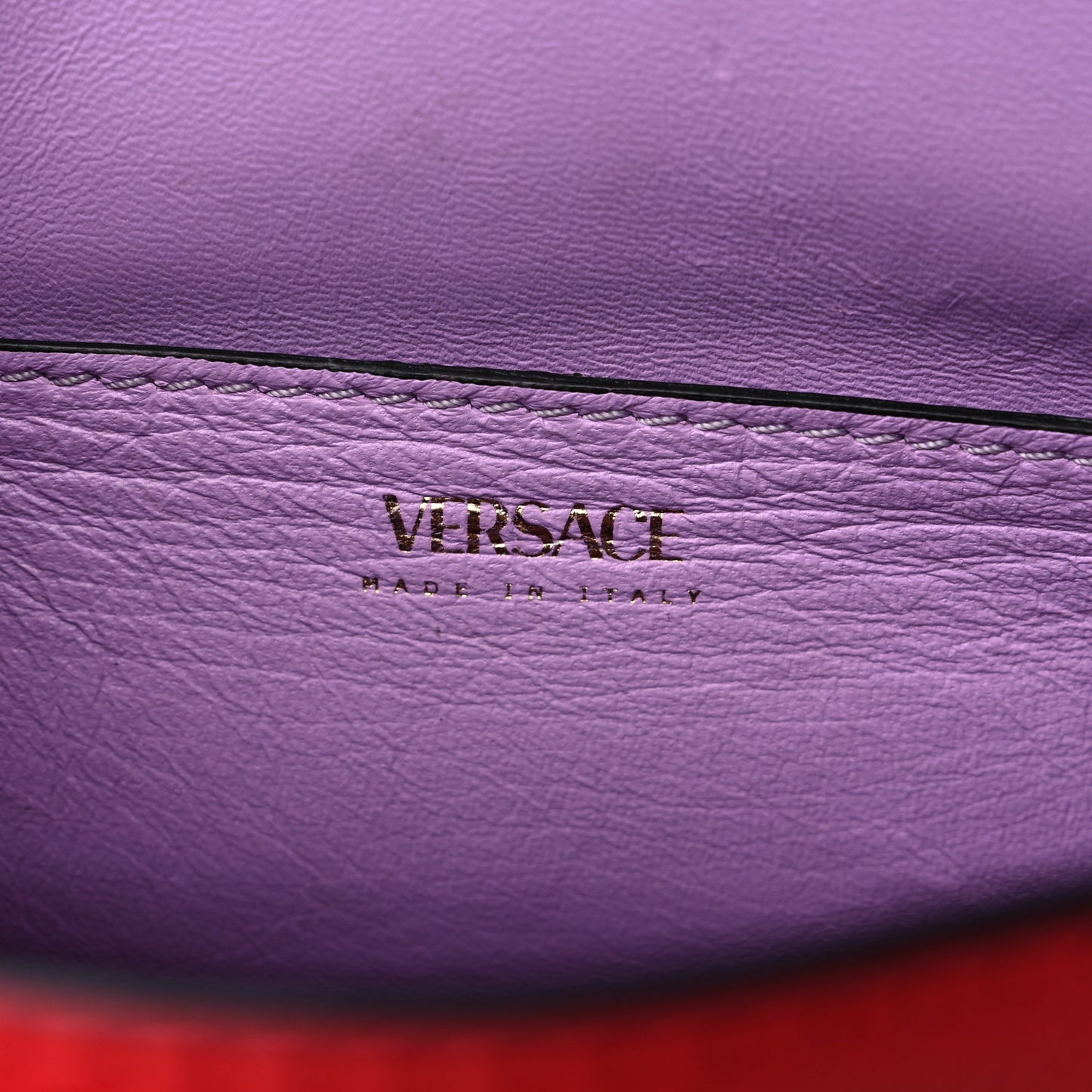 Grained Calfskin Medium La Medusa Bag Red