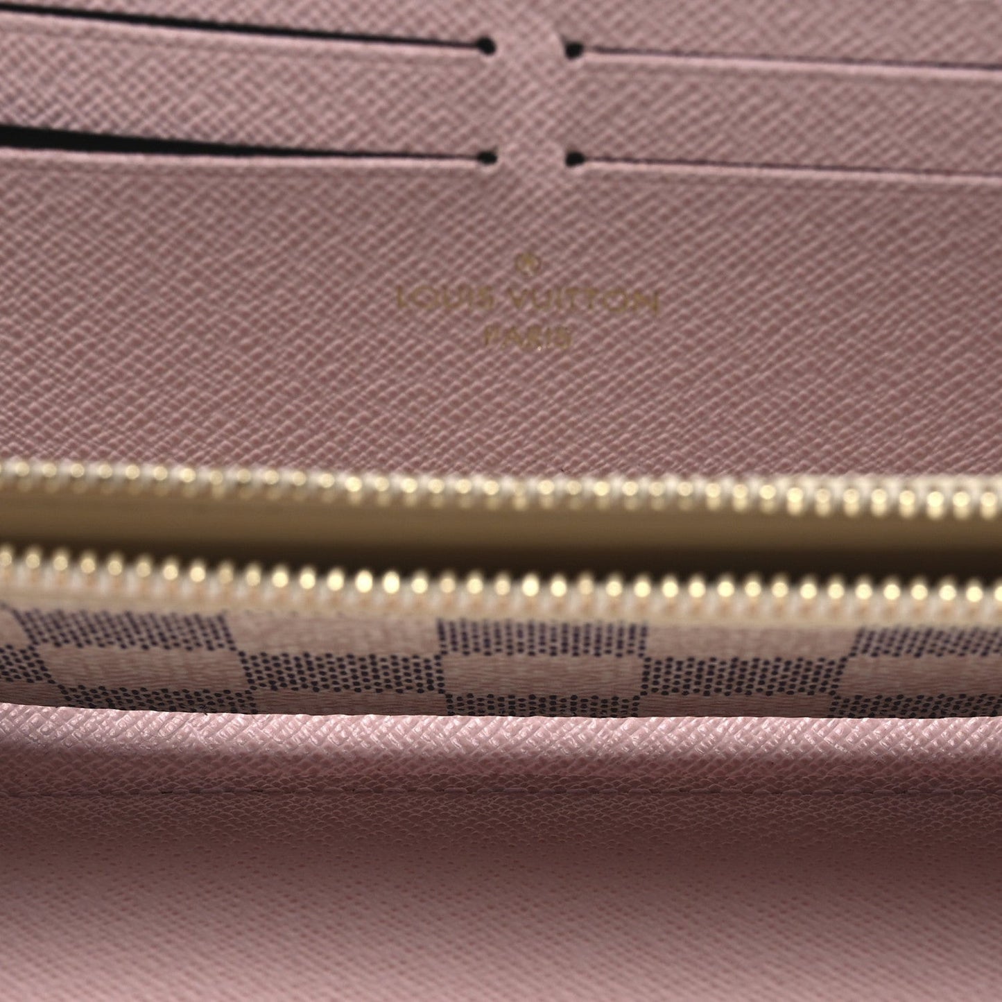 Damier Azur Clemence Wallet Rose Ballerine