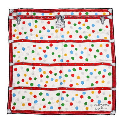 Louis Vuitton LV X YK Silk Monogram Dots Scarf 90 White 1 of 4