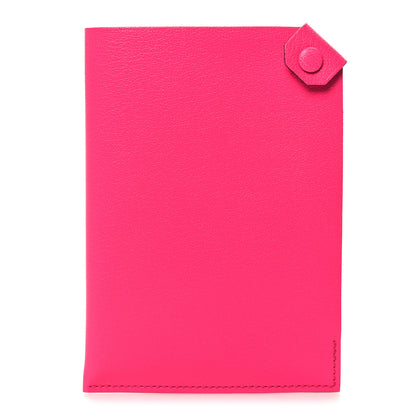 Hermes Chevre Chamkila Tarmac PM Passport Holder Rose Pop 1 of 8