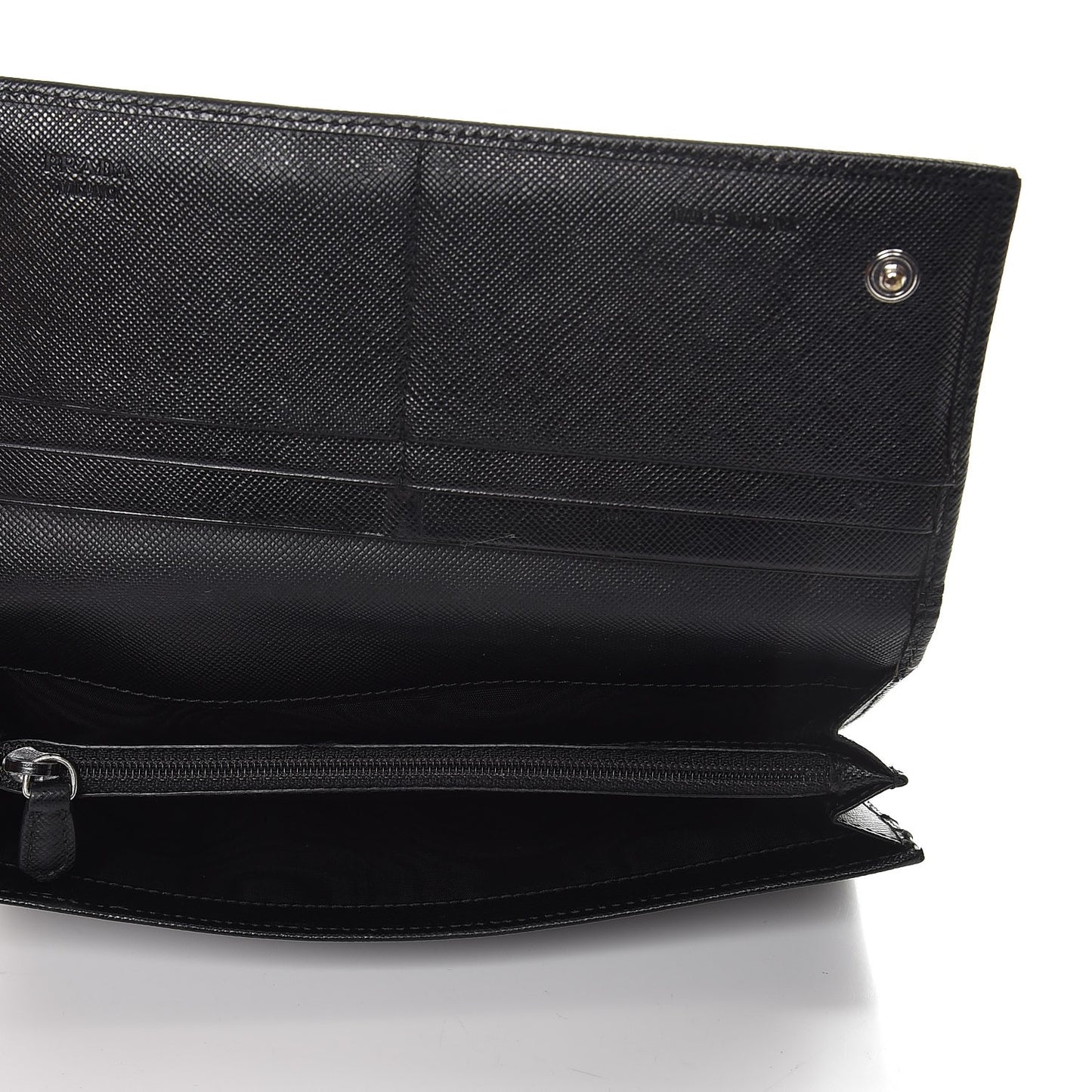 Saffiano Continental Flap Wallet Nero Black