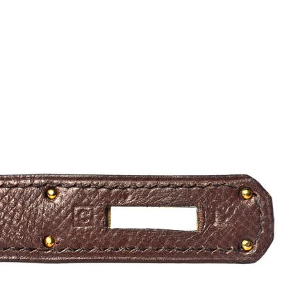 Hermes Courchevel Kelly Sellier 28 Chocolate 6 of 9