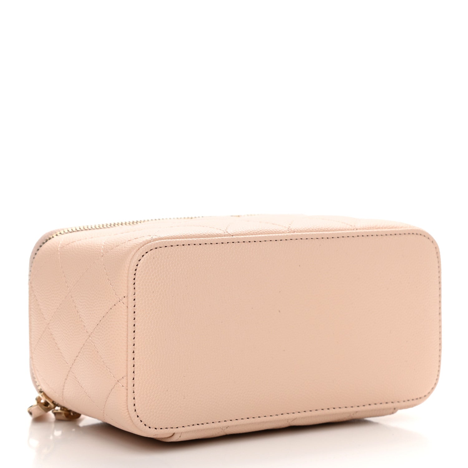 Chanel Caviar Quilted Small Vanity Case With Chain Light Beige 4 of 11