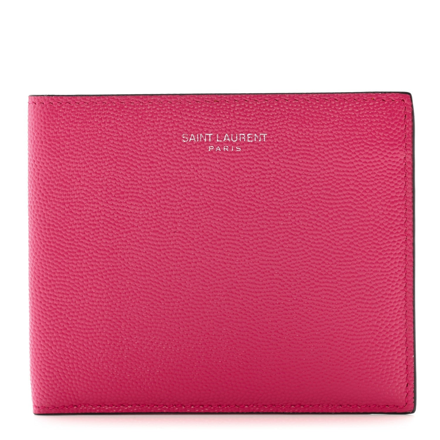 Saint Laurent Grain De Poudre Portefeuille Bi-Fold Wallet Fuchsia 1 of 7