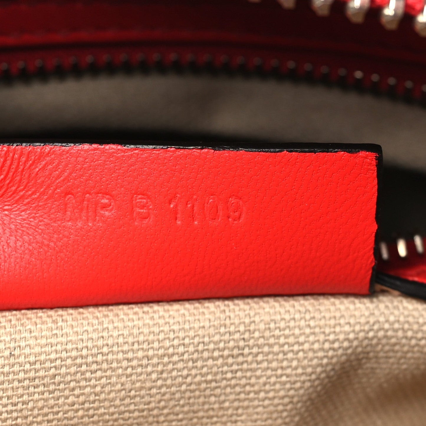Calfskin Crocodile Embossed Mini Antigona Red