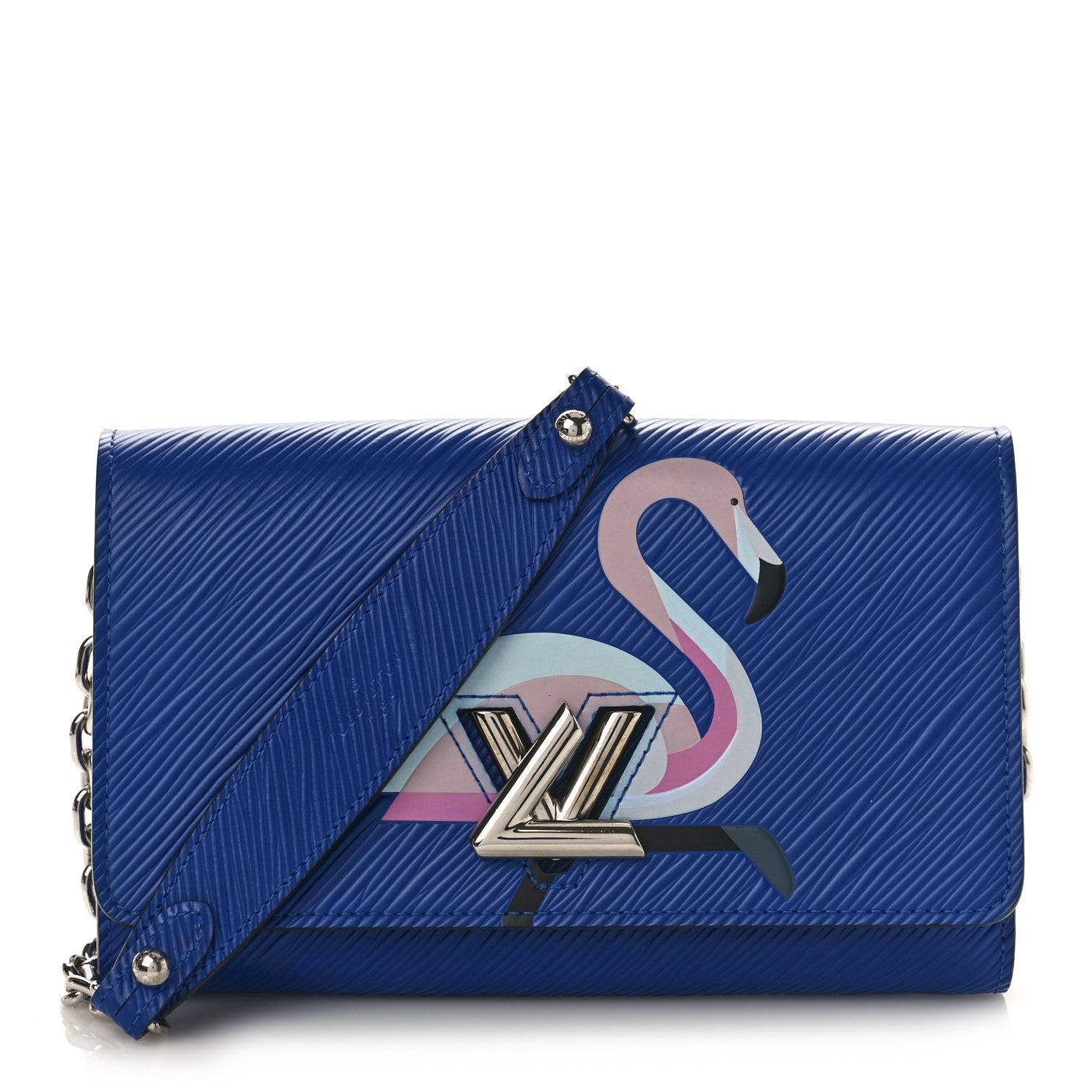 Louis Vuitton Epi Flamingo Twist Chain Wallet Blue 1 of 8