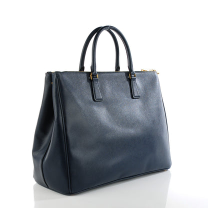 Prada Saffiano Lux Extra Large Galleria Double Zip Tote Baltico 3 of 9