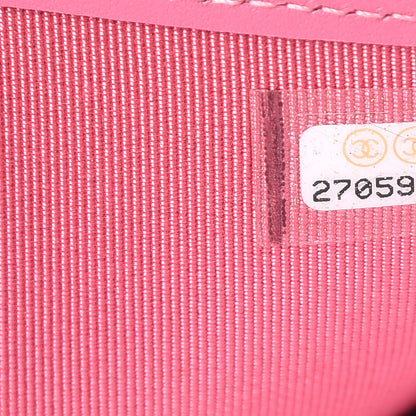 Chanel Caviar Quilted Compact Flap Wallet Pink 8 of 9