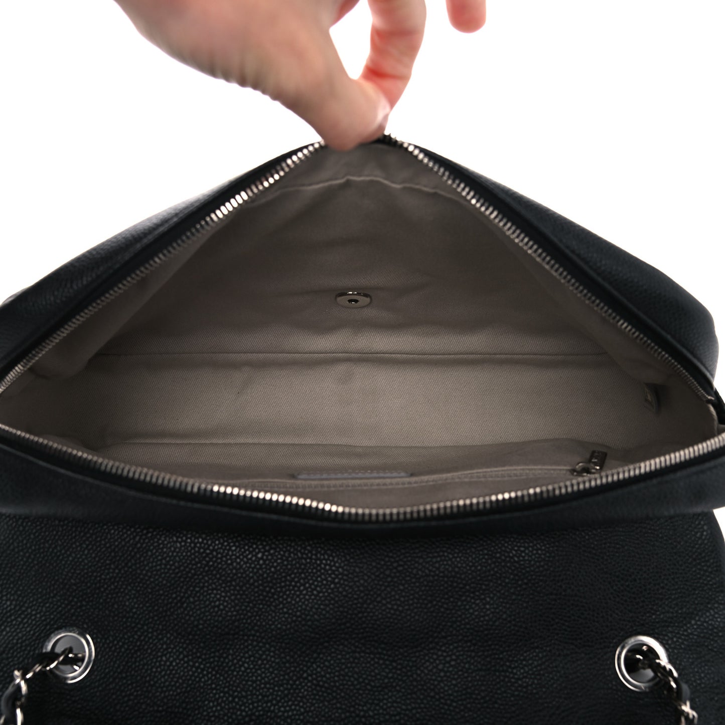 Caviar Quilted Jumbo Easy Flap Black