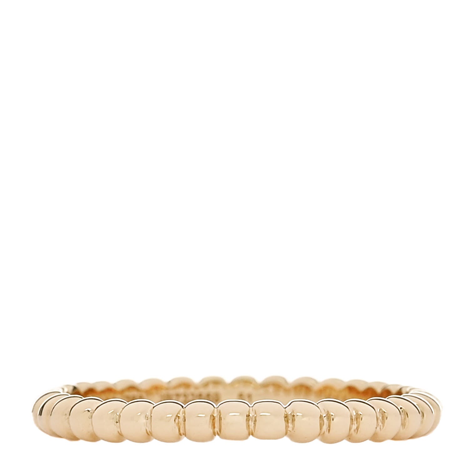 Van Cleef & Arpels 18K Yellow Gold Small Perlee Ring 51 5.75 1 of 4