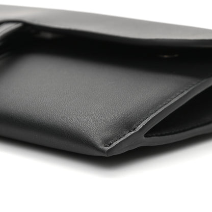 Christian Dior Ultra Matte Calfskin Saddle Chain Wallet Pouch Black 11 of 13