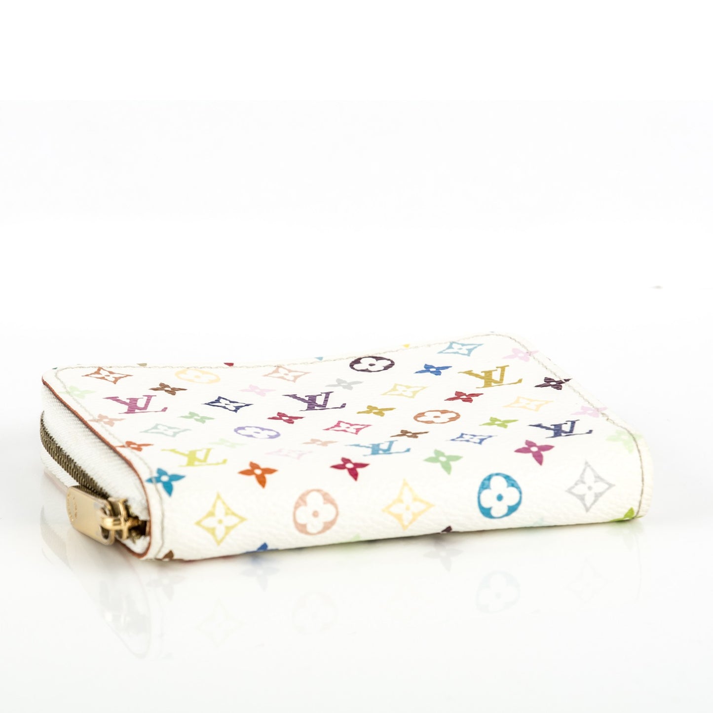 Monogram Multicolor Zippy Coin Purse White