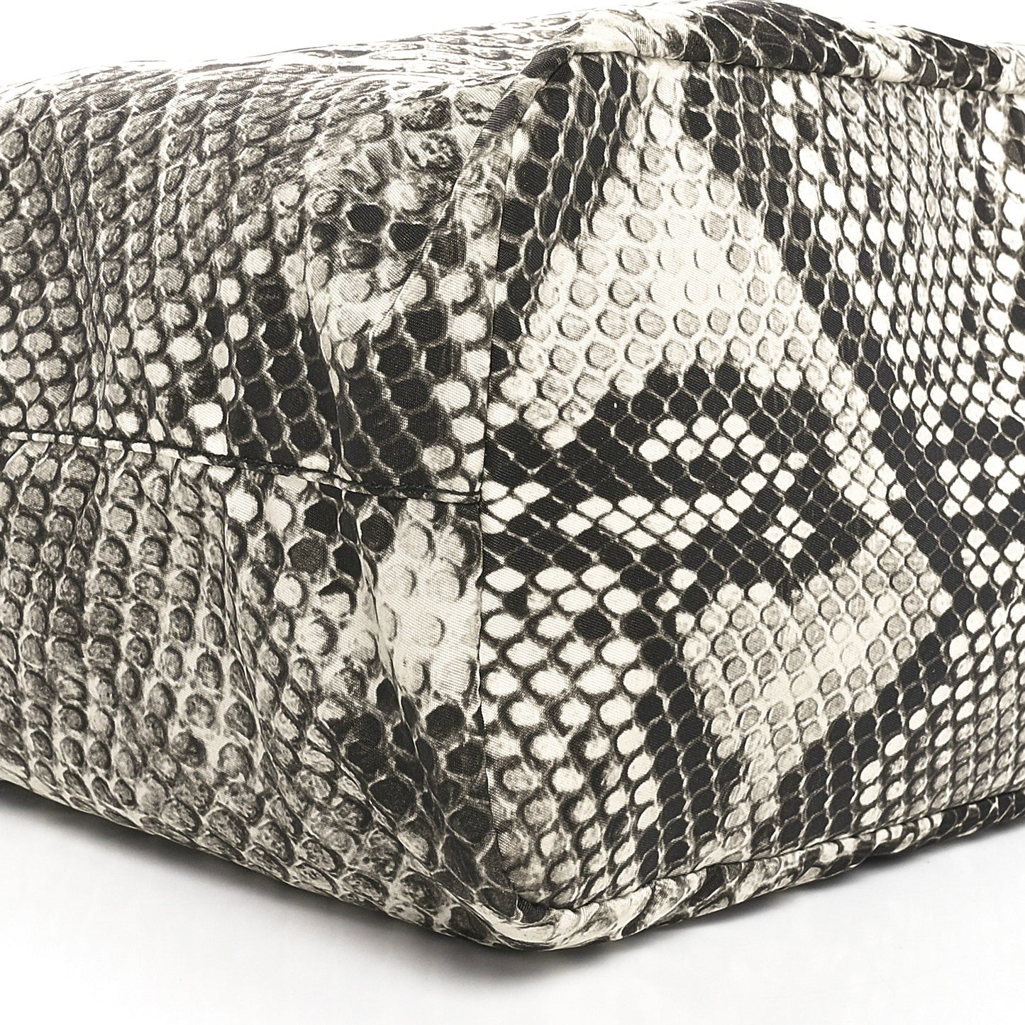Tessuto Nylon Snakeskin Print Tote Roccia