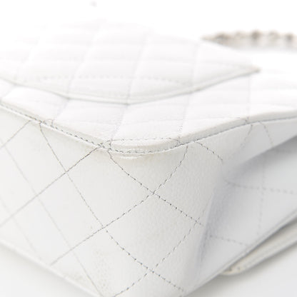Chanel Caviar Quilted Medium Double Flap White 11 of 19