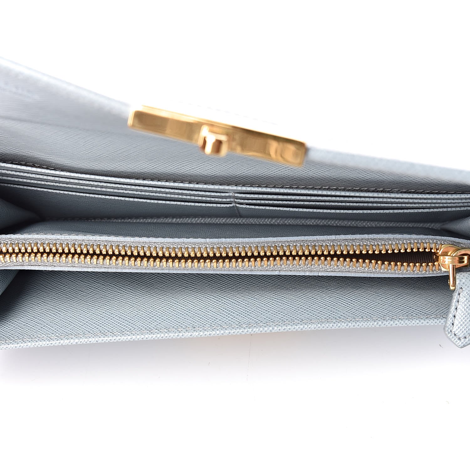 Prada Saffiano Continental Wallet Lago 5 of 11