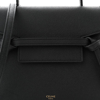Celine Grained Calfskin Nano Belt Bag Black 8 of 10