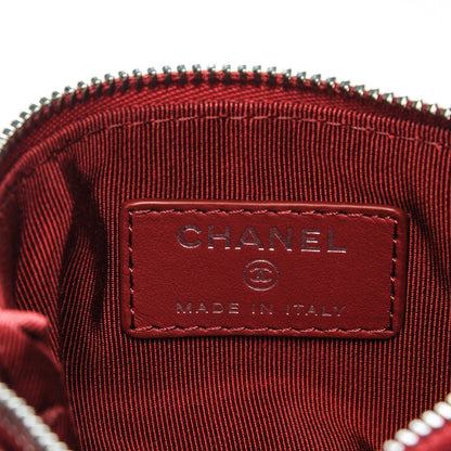 Chanel Caviar Quilted Small Cosmetic Case Dark Red 6 of 7