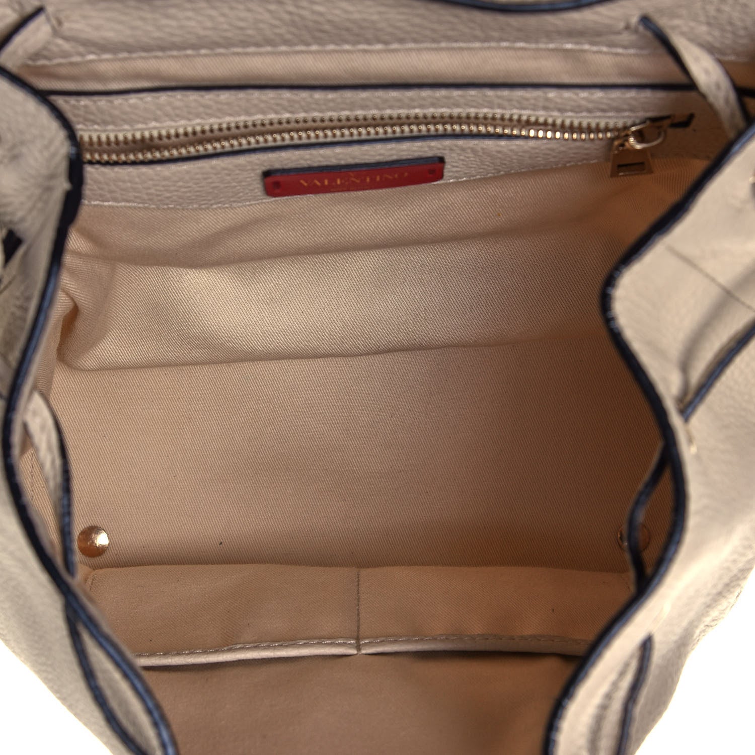 Valentino Garavani Pebbled Calfskin Rockstud Drawstring Backpack Ivory 4 of 4