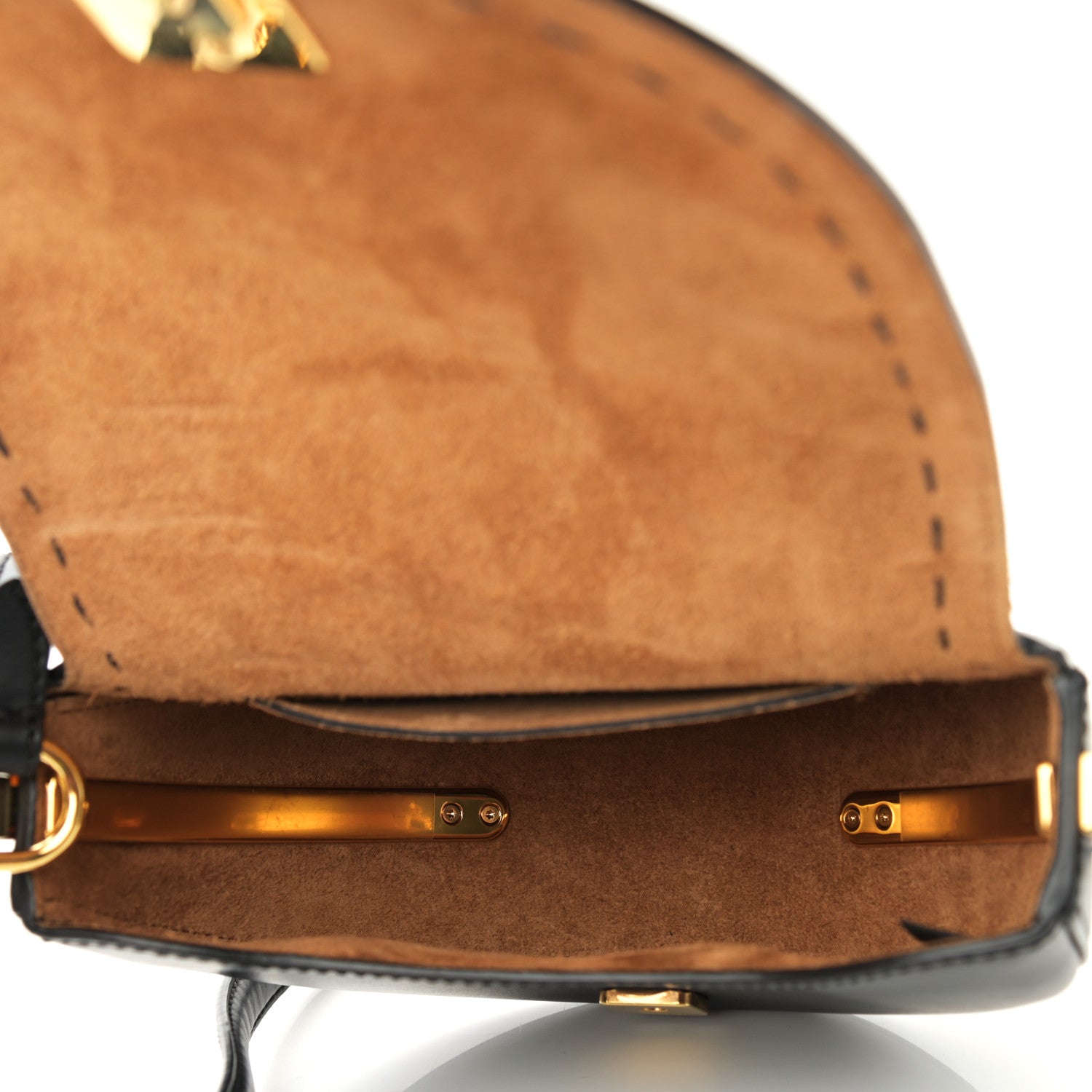 Fendi Vitello King Plexiglass Moonlight Shoulder Bag Black 5 of 11