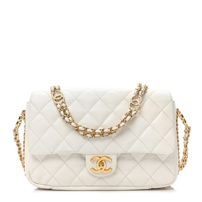 Chanel Caviar Quilted Small CC You Flap White 1 of 11