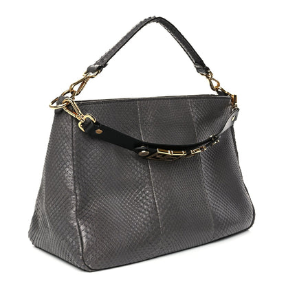 Fendi Snakeskin O'Lock Zipper Black 2 of 11
