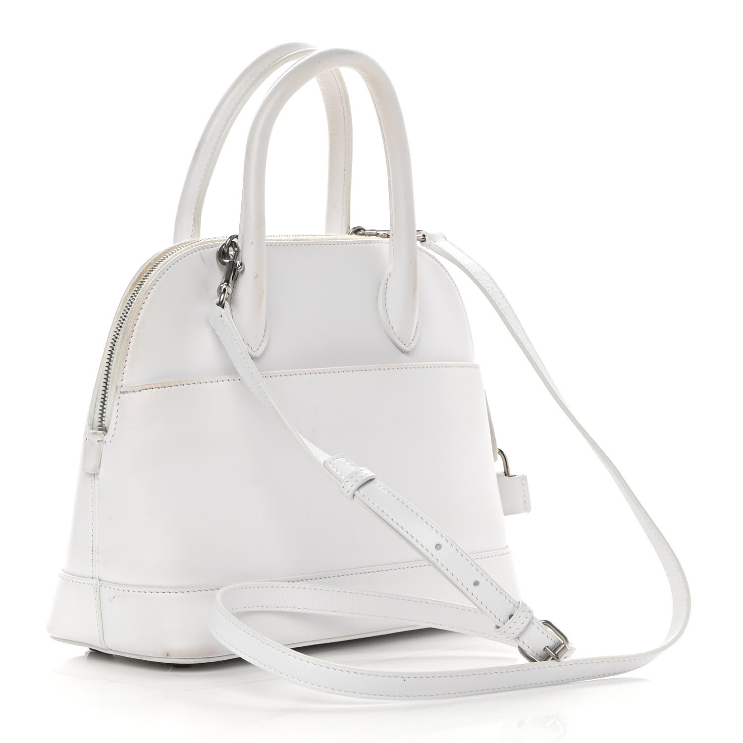 Balenciaga Smooth Calfskin 3D Logo S Ville Top Handle Bag White Screen Blue Black 3 of 20