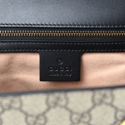 Gucci GG Supreme Monogram Small Osiride Top Handle Bag Black Gold 8 of 10