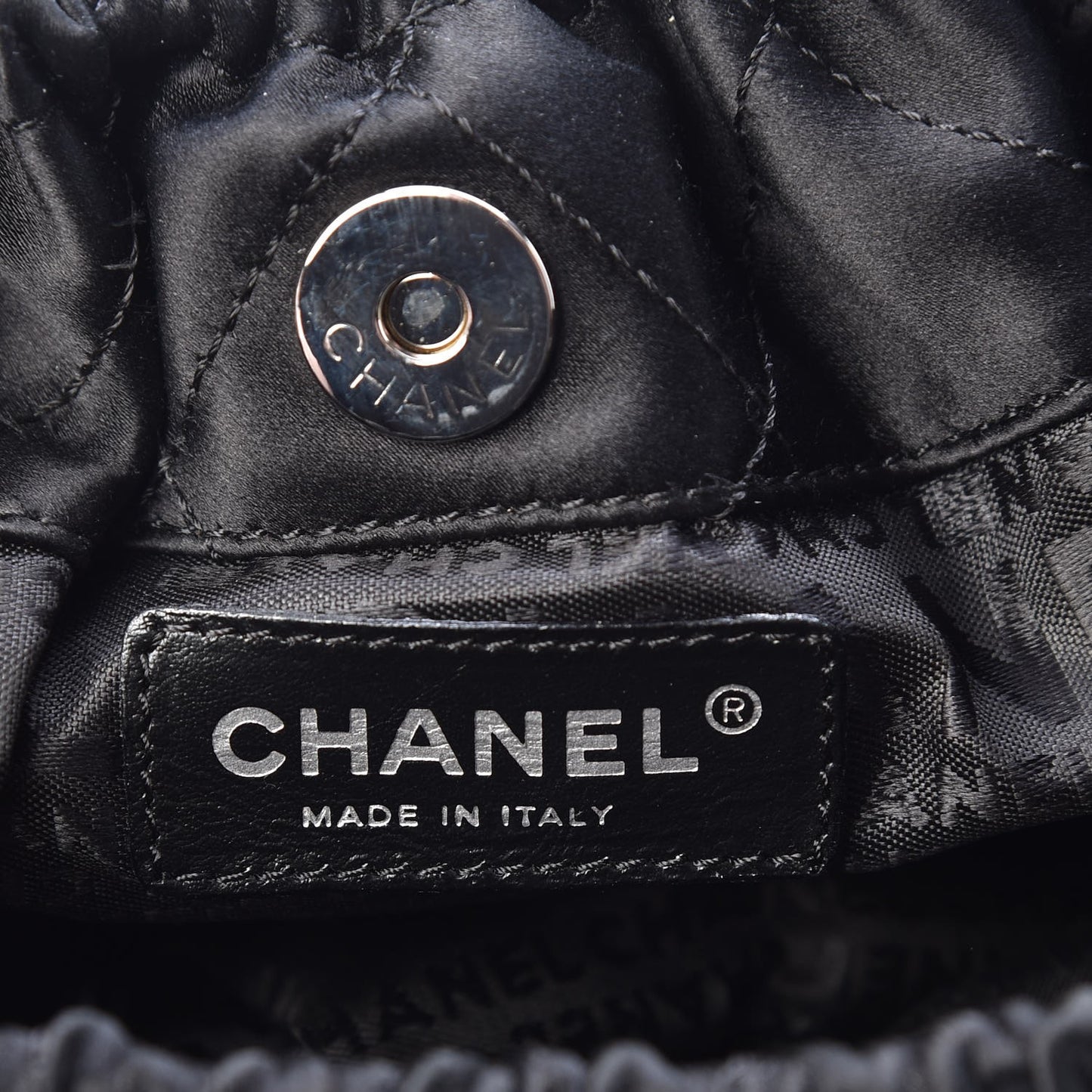 Satin Frame Top CC Small Evening Bag Black