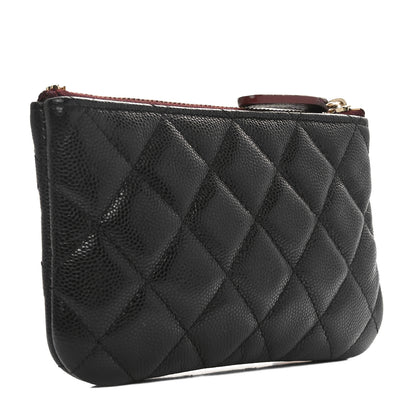 Chanel Caviar Quilted Small Cosmetic Case Black 3 of 8