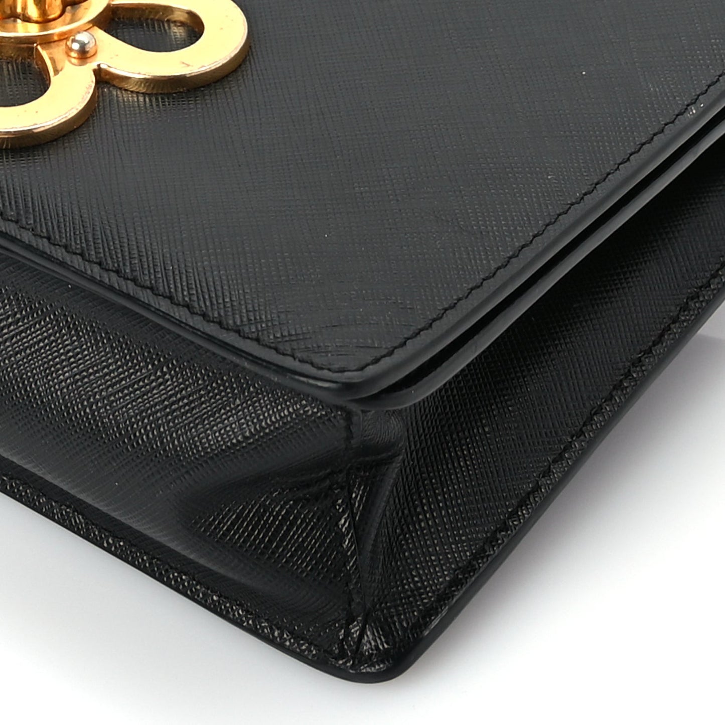 Saffiano Corolle Crossbody Bag Black