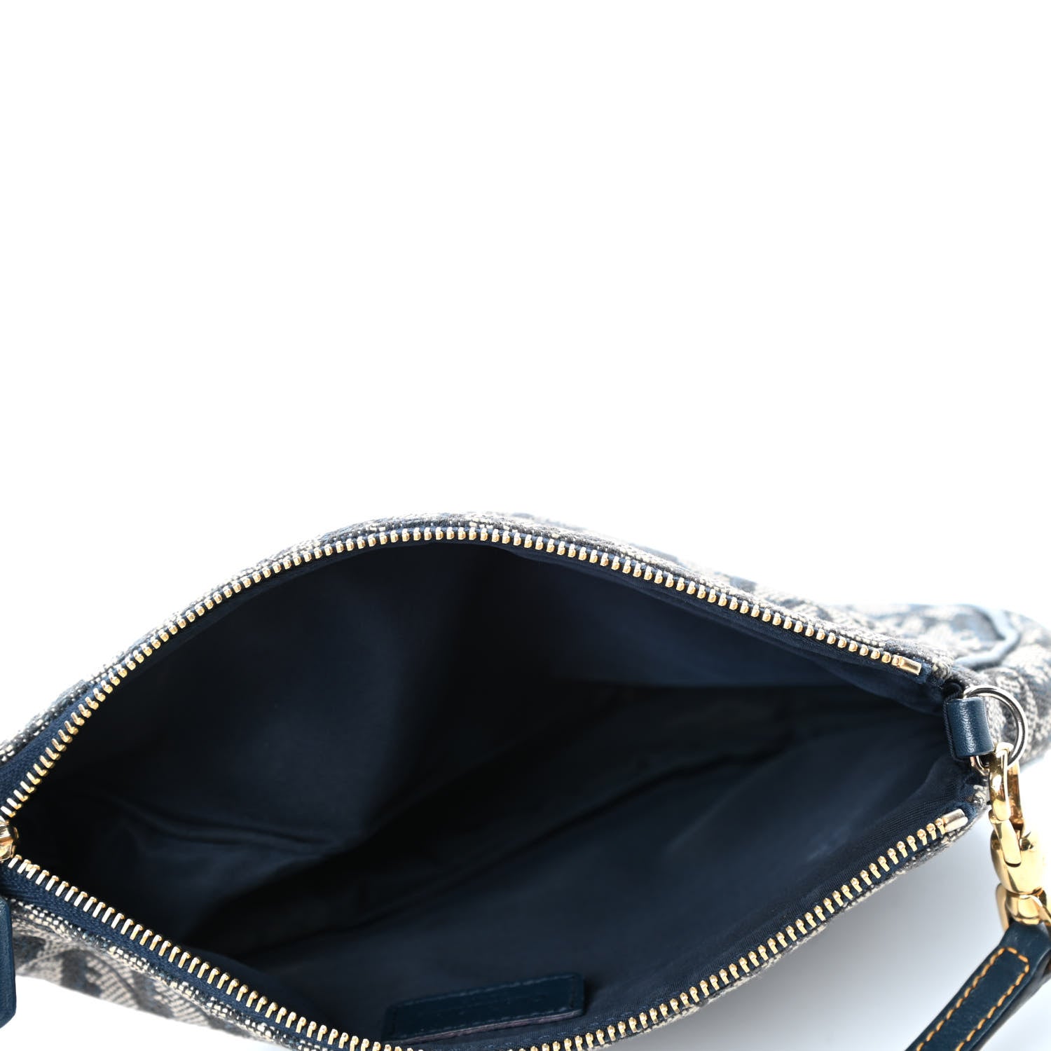 Christian Dior Monogram Mini Saddle Pochette Navy 4 of 4