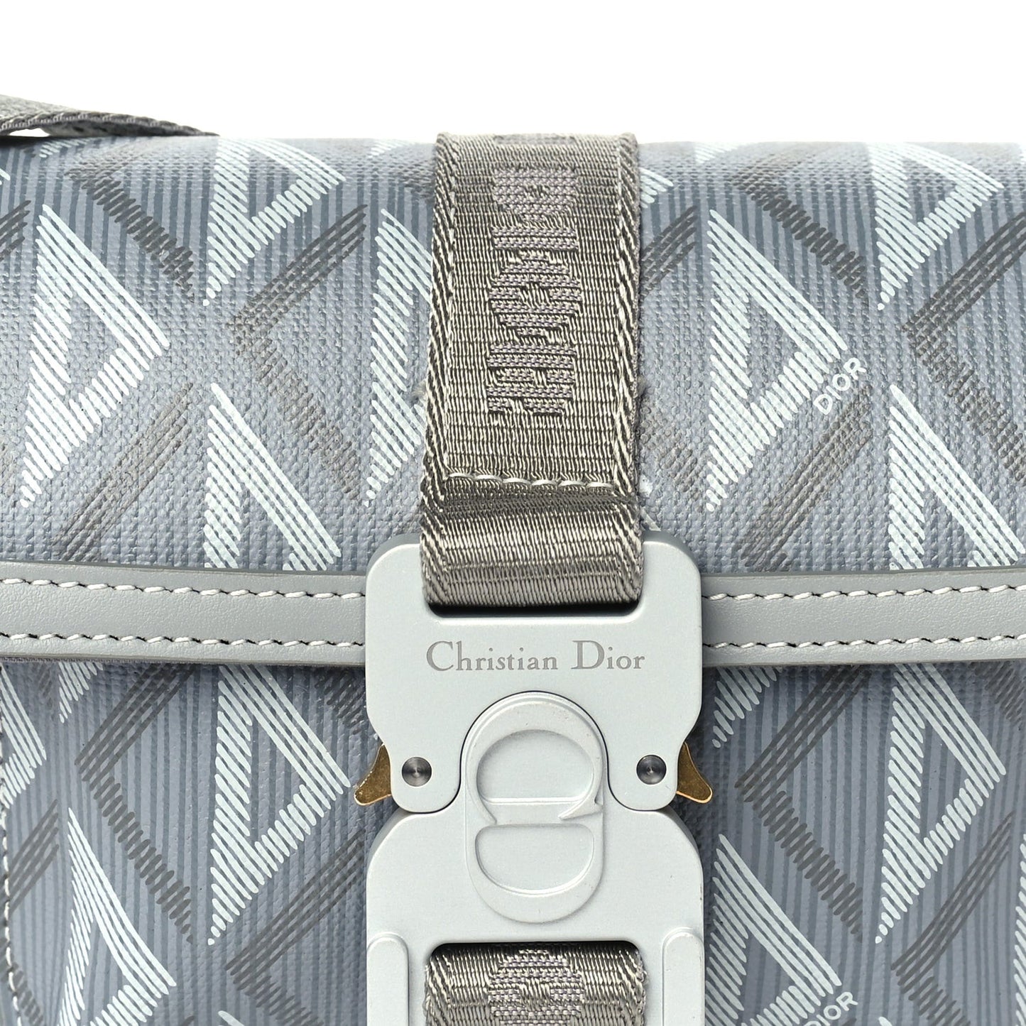 Coated Canvas CD Diamond Mini Hit The Road Bag Grey