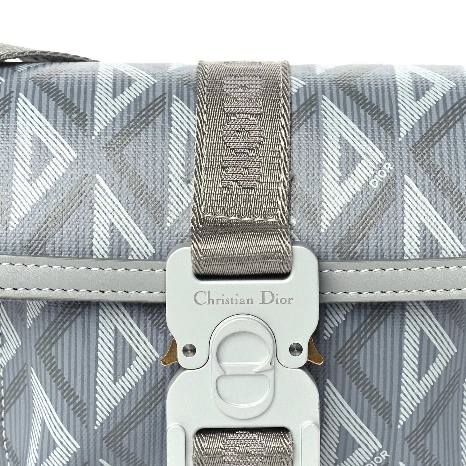 Christian Dior Coated Canvas CD Diamond Mini Hit The Road Bag Grey 6 of 8